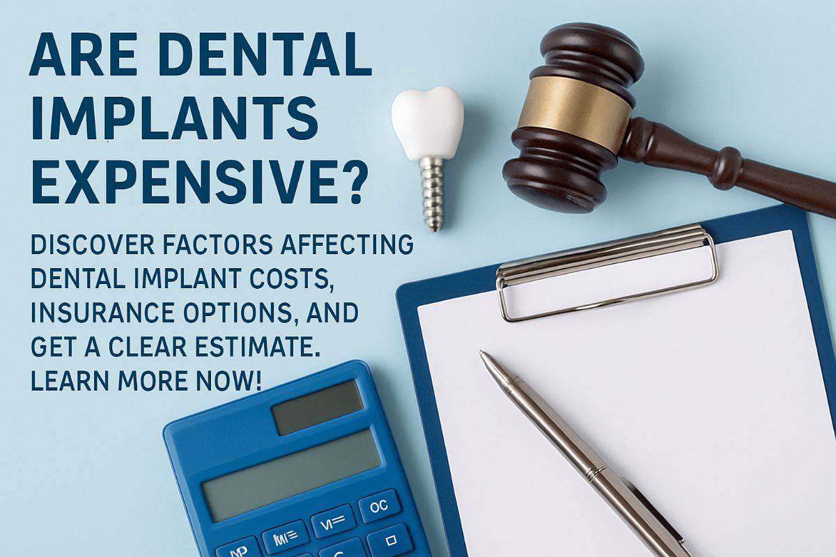 A person talking with their dentist, looking concerned. The dentist is pointing at an X-ray or other visual aid, explaining the cost and benefits of dental implants. No text on the image.